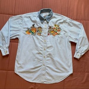 Long sleeve denim garden shirt